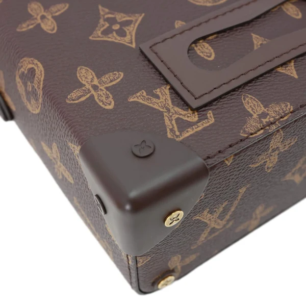 LOUIS VUITTON Virgil Abloh N°7 Vertical Box Monogram Canvas Trunk Shoulder Bag Brown