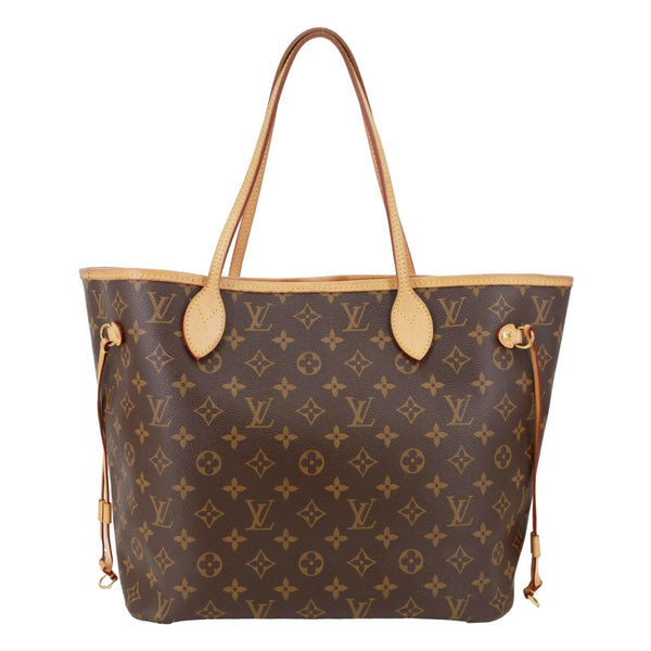 LOUIS VUITTON Neverfull MM Monogram Canvas Tote Bag Brown
