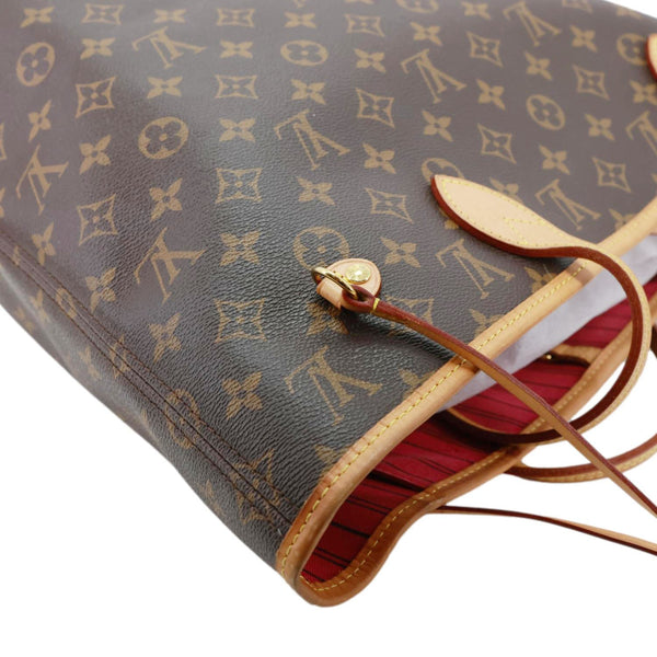 LOUIS VUITTON Neverfull MM Monogram Canvas Tote Bag Brown