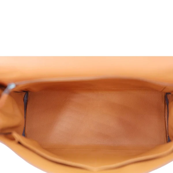 HERMES Kelly 32 Togo Leather Tote Shoulder Bag Orange