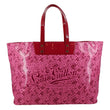 LOUIS VUITTON Cosmic Blossom GM Shiny Leather Tote Bag Pink