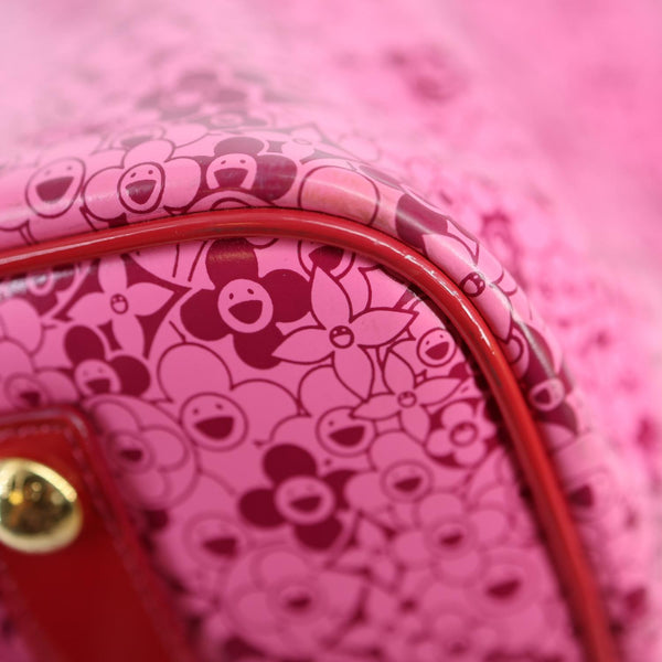 LOUIS VUITTON Cosmic Blossom GM Shiny Leather Tote Bag Pink