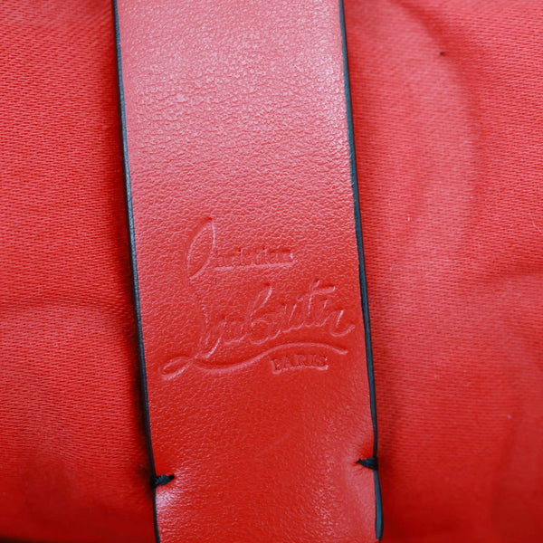 CHRISTIAN LOUBOUTIN Cabata Small East West Nappa Embossed Leather Tote Bag Black