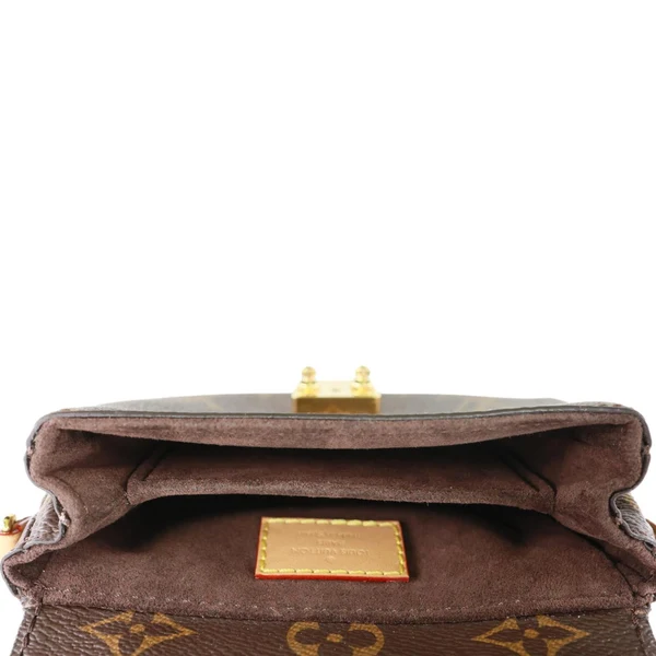 LOUIS VUITTON Metis Pochette Micro Monogram Canvas Clutch Bag Brown