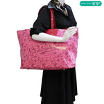 LOUIS VUITTON Cosmic Blossom GM Shiny Leather Tote Bag Pink