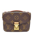 LOUIS VUITTON Metis Pochette Micro Monogram Canvas Clutch Bag Brown