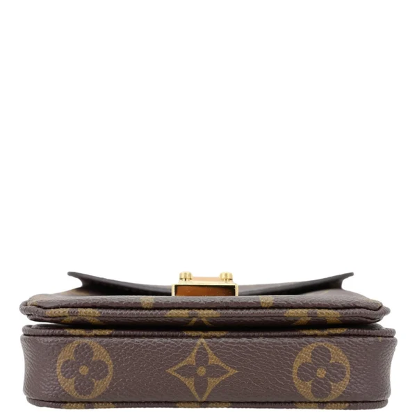 LOUIS VUITTON Metis Pochette Micro Monogram Canvas Clutch Bag Brown