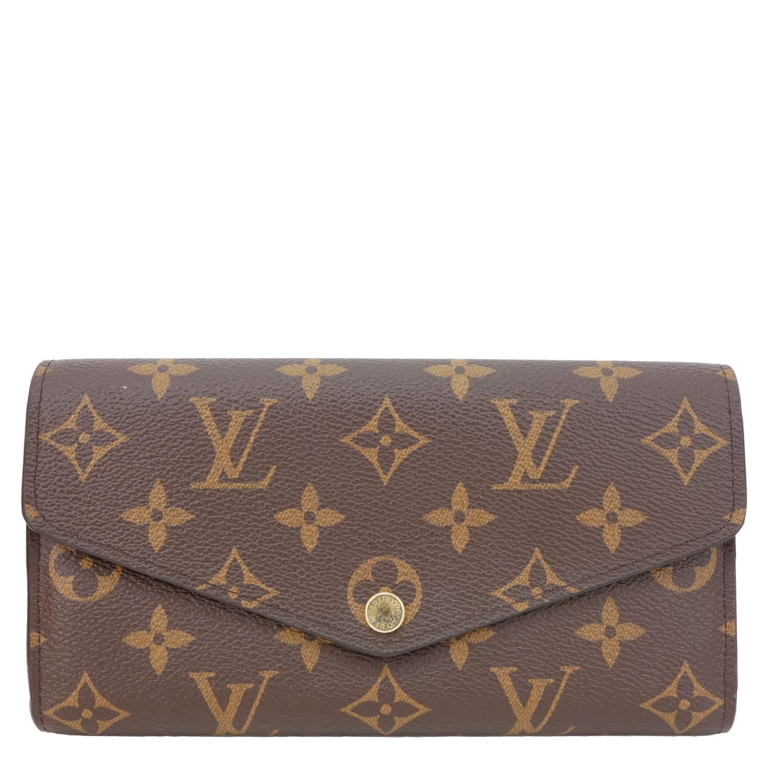 LOUIS VUITTON Sarah Monogram Canvas Wallet Red