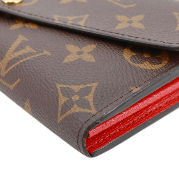 LOUIS VUITTON Sarah Monogram Canvas Wallet Red