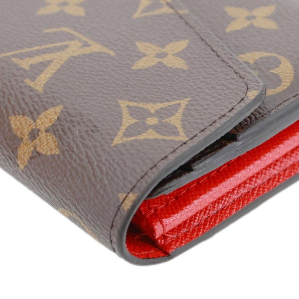 LOUIS VUITTON Sarah Monogram Canvas Wallet Red