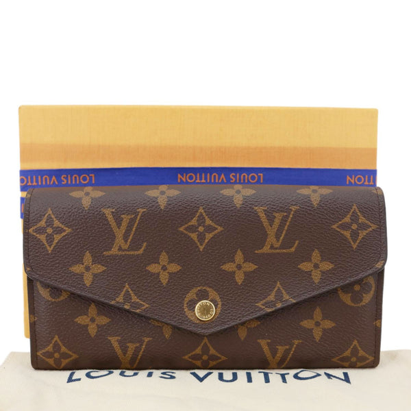 LOUIS VUITTON Sarah Monogram Canvas Wallet Brown