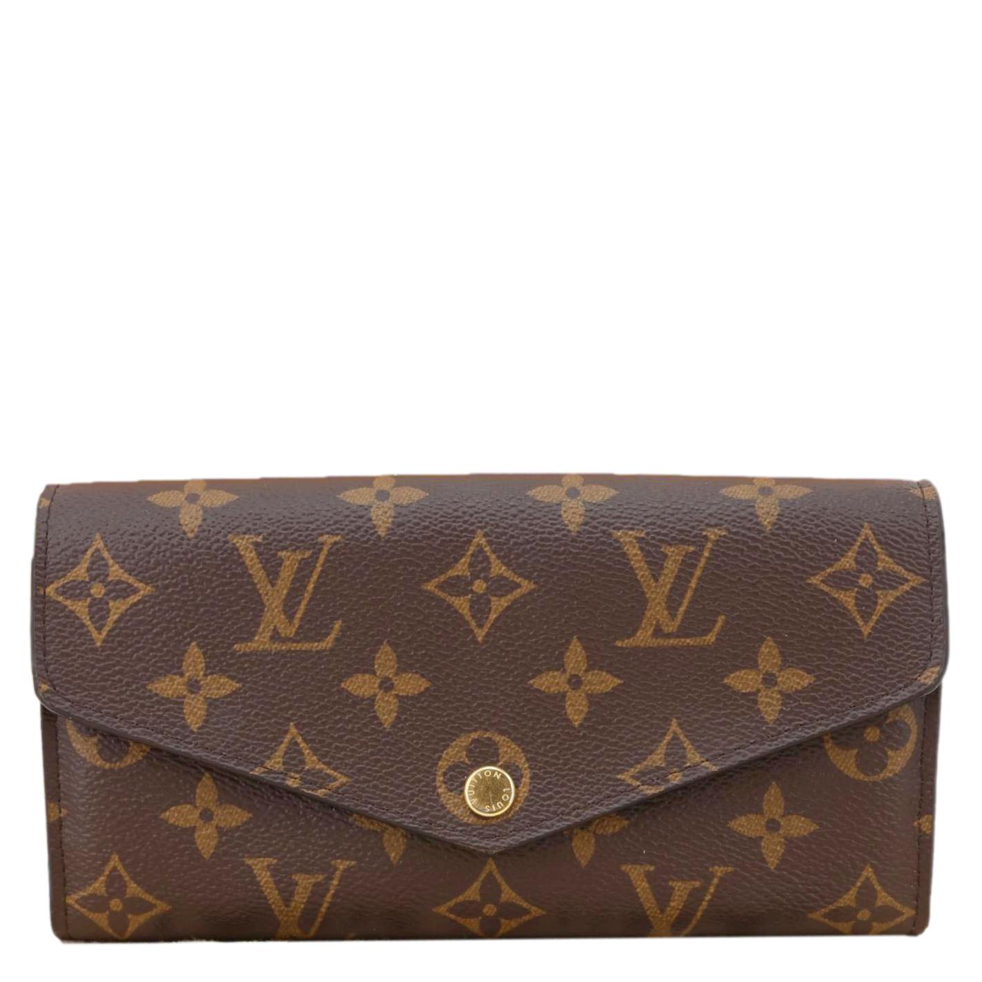 LOUIS VUITTON Sarah Monogram Canvas Wallet Brown