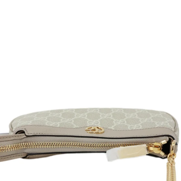 GUCCI Ophidia Mini GG Supreme Canvas Shoulder Bag Beige 764960