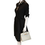 HERMES Birkin 25 Ostrich Leather Satchel Bag Gris Perle