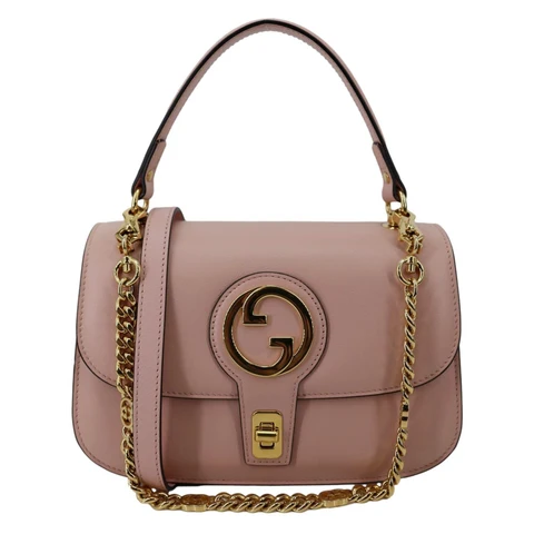 GUCCI Blondie Small Calfskin Leather Top Handle Shoulder Bag Pink 735101