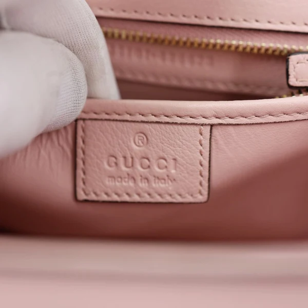 GUCCI Blondie Small Calfskin Leather Top Handle Shoulder Bag Pink 735101