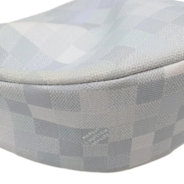 LOUIS VUITTON Hamac Damoflage Snow Canvas Hobo Bag White