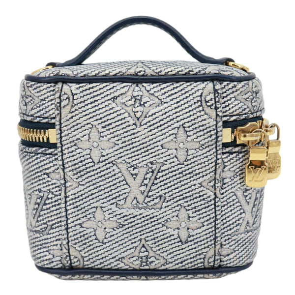 LOUIS VUITTON Monoglam Canvas Micro Vanity Case Navy Blue