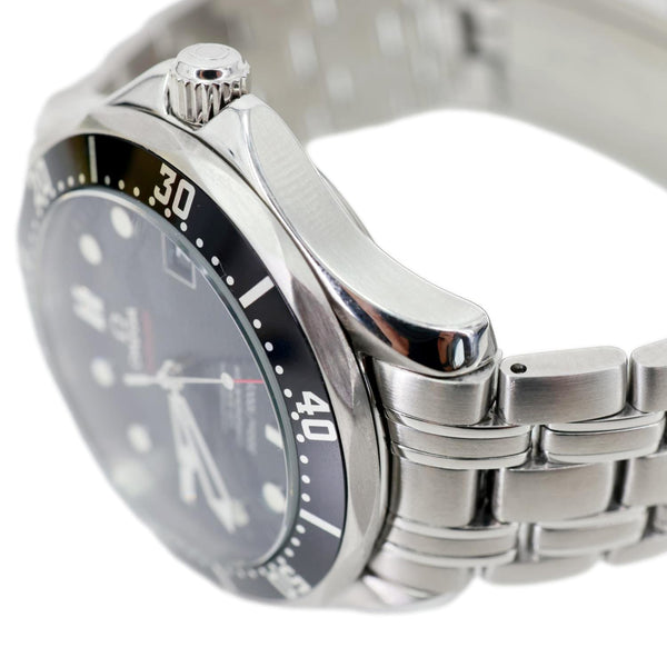 Omega Seamaster Diver Cal.2500 Co-Axial Chronometer SS Watch Black Dial 41MM