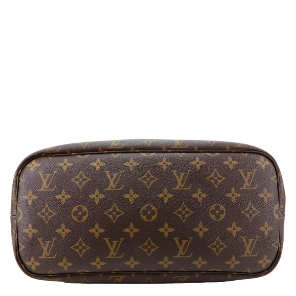 LOUIS VUITTON Neverfull MM World Tour Monogram Canvas Tote Shoulder Bag Brown