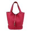 HERMES Picotin Lock 22 Taurillon Clemence Leather Hobo Bag Pink