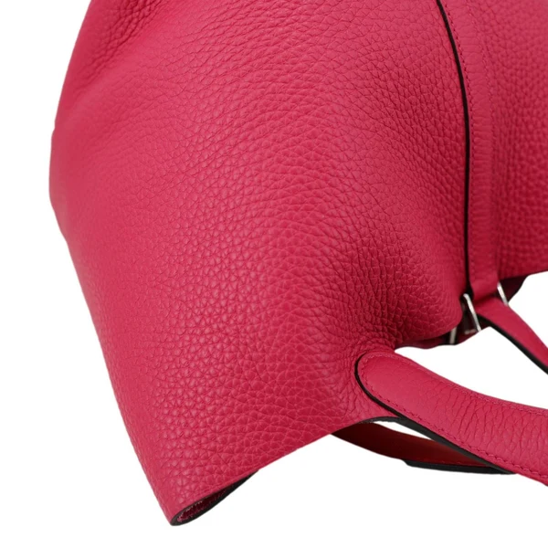HERMES Picotin Lock 22 Taurillon Clemence Leather Hobo Bag Pink