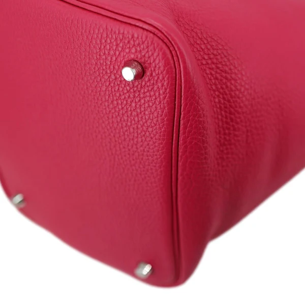 HERMES Picotin Lock 22 Taurillon Clemence Leather Hobo Bag Pink