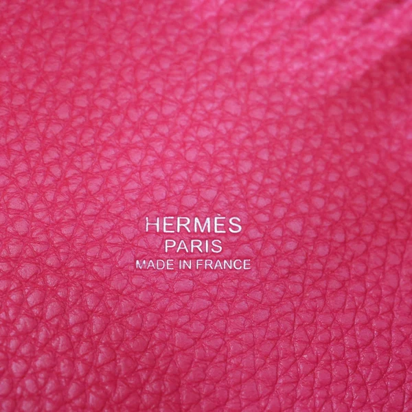 HERMES Picotin Lock 22 Taurillon Clemence Leather Hobo Bag Pink