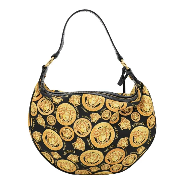 VERSACE Nylon Medusa Amplified Print Hobo Bag Multicolor