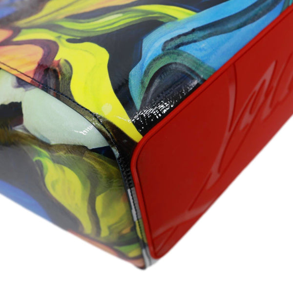 CHRISTIAN LOUBOUTIN Cabata Floral Leather Tote Bag Multicolor