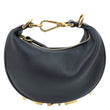 FENDI Fendigraphy Mini Leather Hobo Bag Black