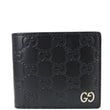 GUCCI GG Signature Leather Bifold Mens Wallet Black 473916