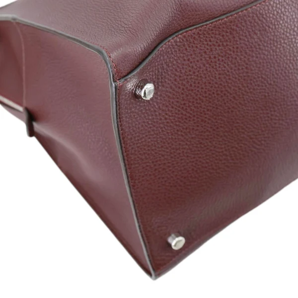 FENDI Peekaboo ISEEU Forty8 Leather Satchel Bag Burgundy