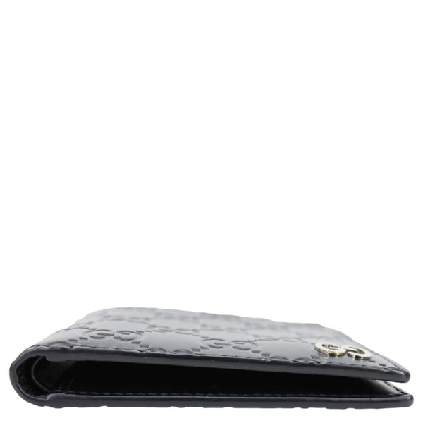 GUCCI GG Signature Leather Bifold Men's Wallet Black 473916