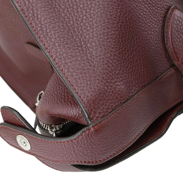 FENDI Peekaboo ISEEU Forty8 Leather Satchel Bag Burgundy