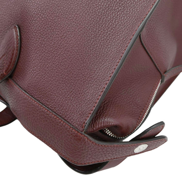 FENDI Peekaboo ISEEU Forty8 Leather Satchel Bag Burgundy