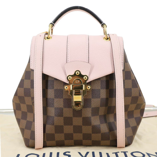 LOUIS VUITTON Clapton Damier Ebene Backpack Bag Pink