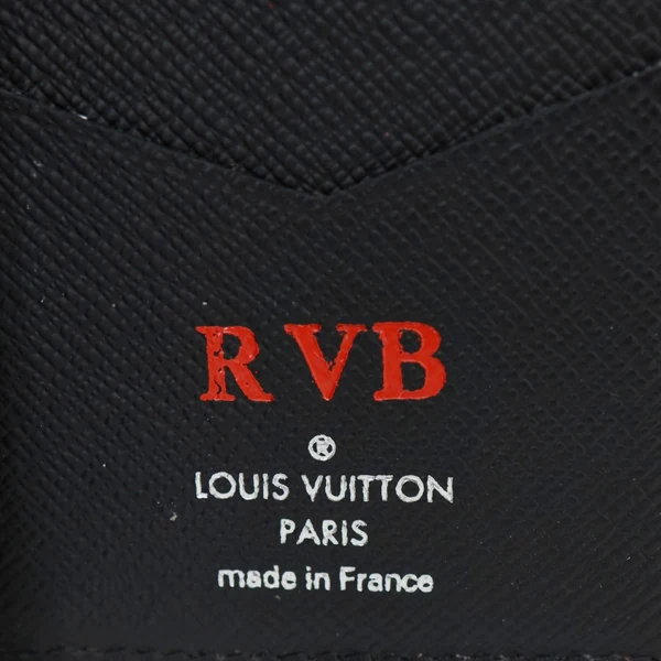 LOUIS VUITTON Taiga Leather Bifold Men's Wallet Black