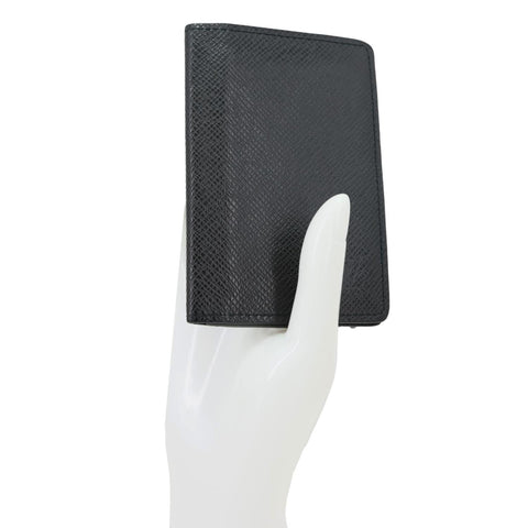 LOUIS VUITTON Taiga Leather Bifold Mens Wallet Black