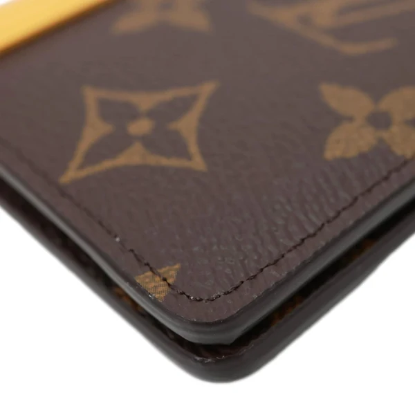 LOUIS VUITTON Pocket Organizer Monogram Macassar Canvas Wallet Safran Yellow