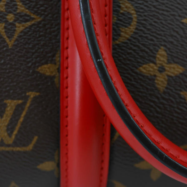 LOUIS VUITTON Soufflot BB Monogram Canvas Shoulder Bag Red