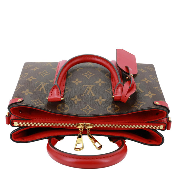LOUIS VUITTON Soufflot BB Monogram Canvas Shoulder Bag Red