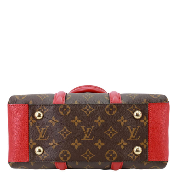 LOUIS VUITTON Soufflot BB Monogram Canvas Shoulder Bag Red