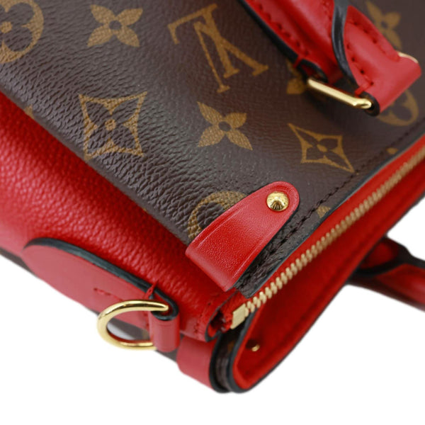 LOUIS VUITTON Soufflot BB Monogram Canvas Shoulder Bag Red