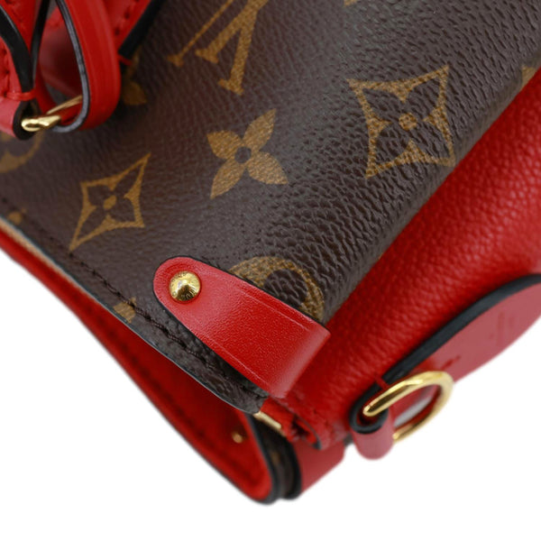 LOUIS VUITTON Soufflot BB Monogram Canvas Shoulder Bag Red