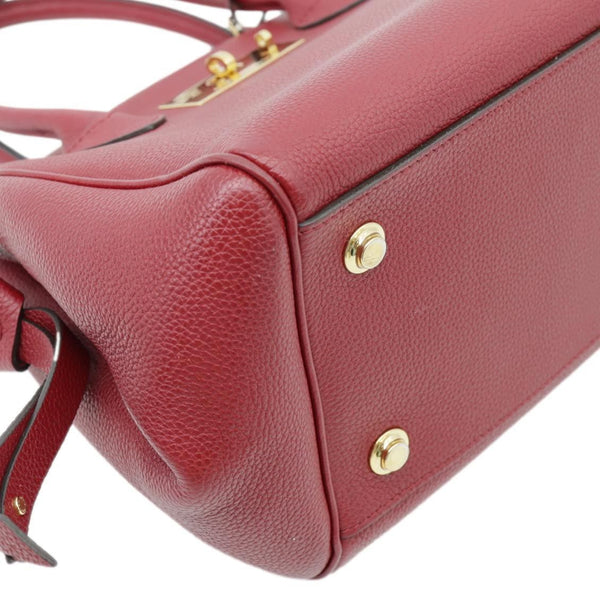 LOUIS VUITTON Milla PM Veau Nuage Leather Shoulder Bag Red