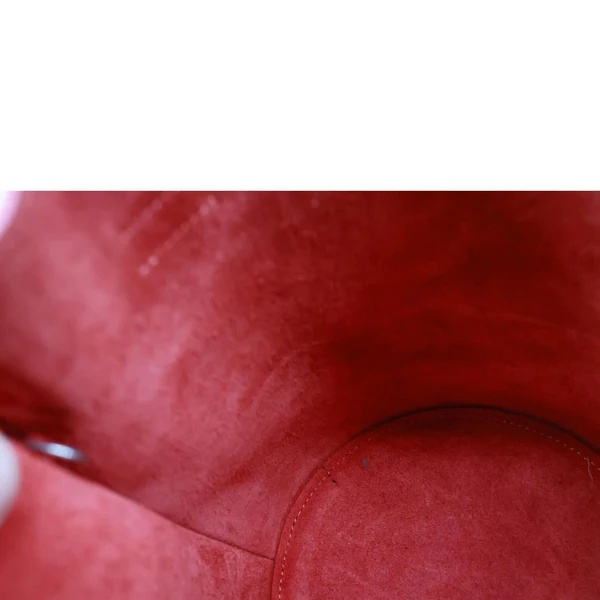 CELINE Nano Big Drummed Leather Bucket Bag Red