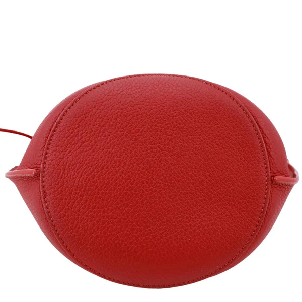 CELINE Nano Big Drummed Leather Bucket Bag Red
