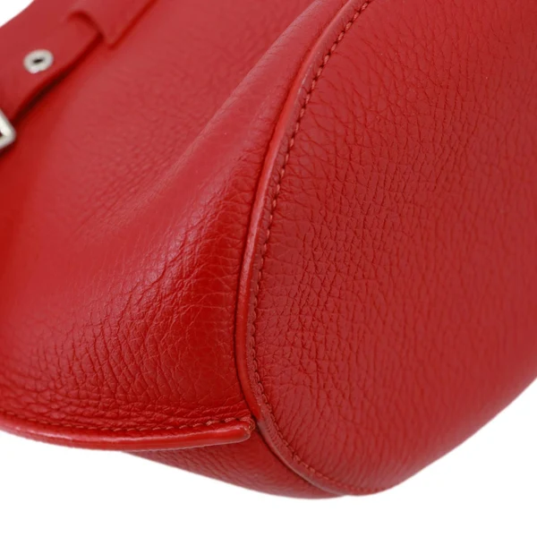 CELINE Nano Big Drummed Leather Bucket Bag Red