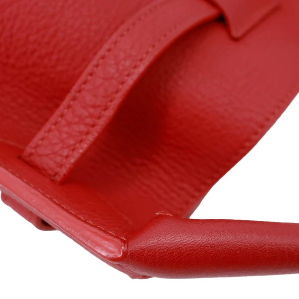 CELINE Nano Big Drummed Leather Bucket Bag Red